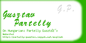 gusztav partelly business card